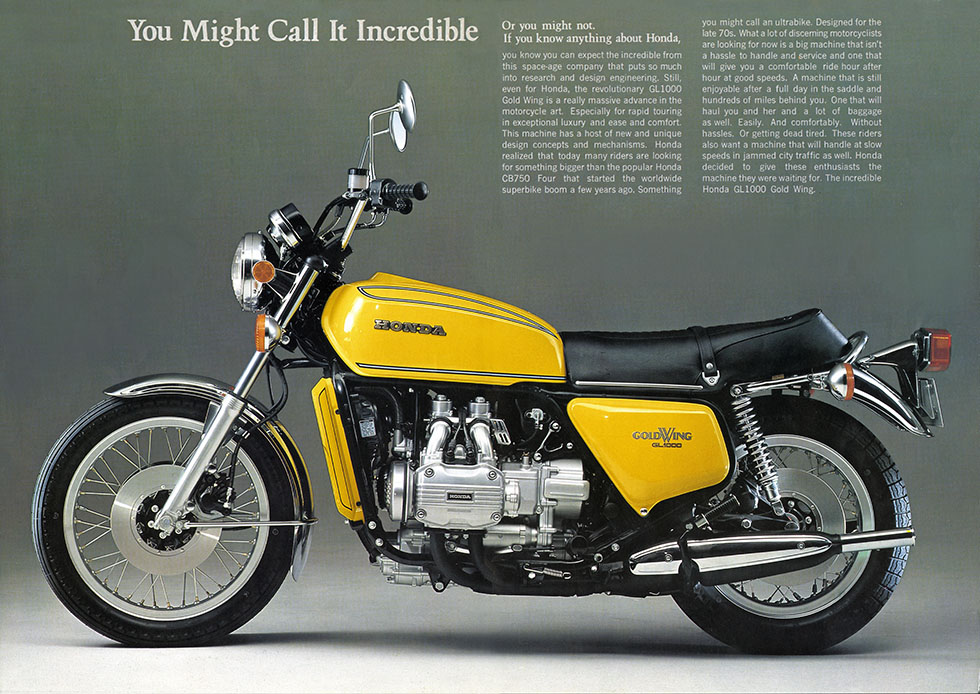 アメリカで活用された1975年制作のGL1000のカタログ